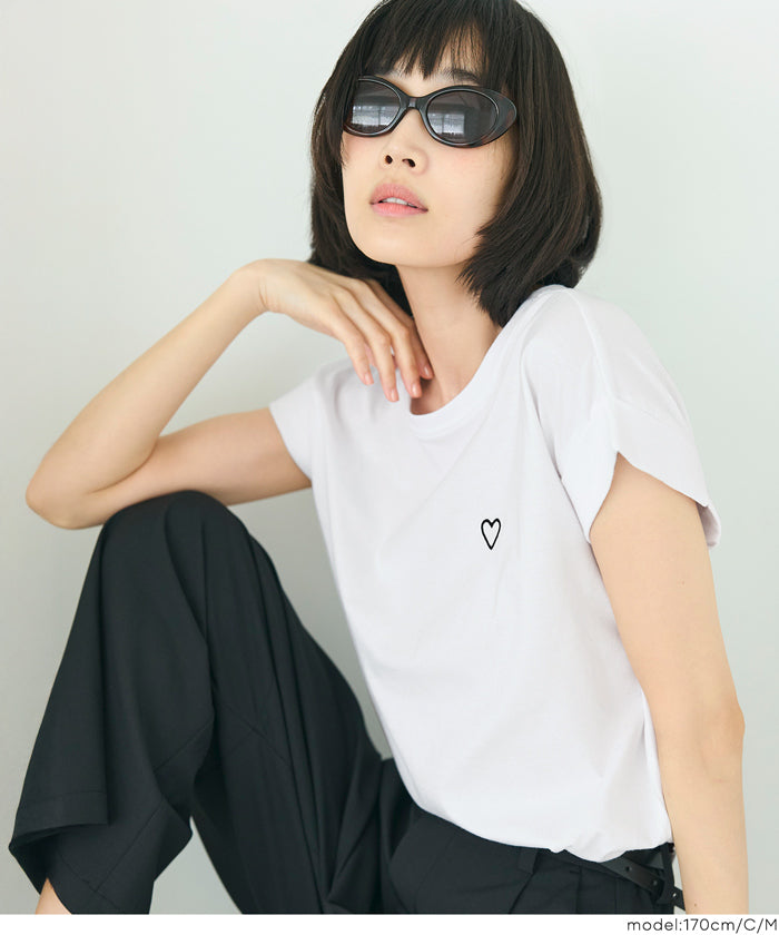 フレンチスリーブ刺繍Tシャツ レディース メール便可 – coca公式ストア