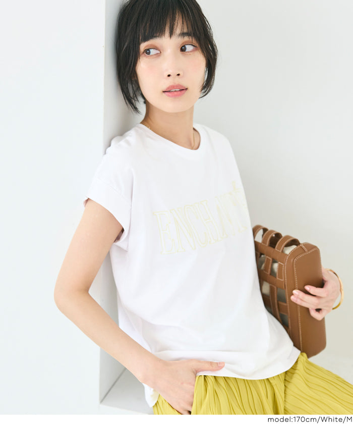 フレンチスリーブ刺繍Tシャツ レディース メール便不可 – coca公式ストア