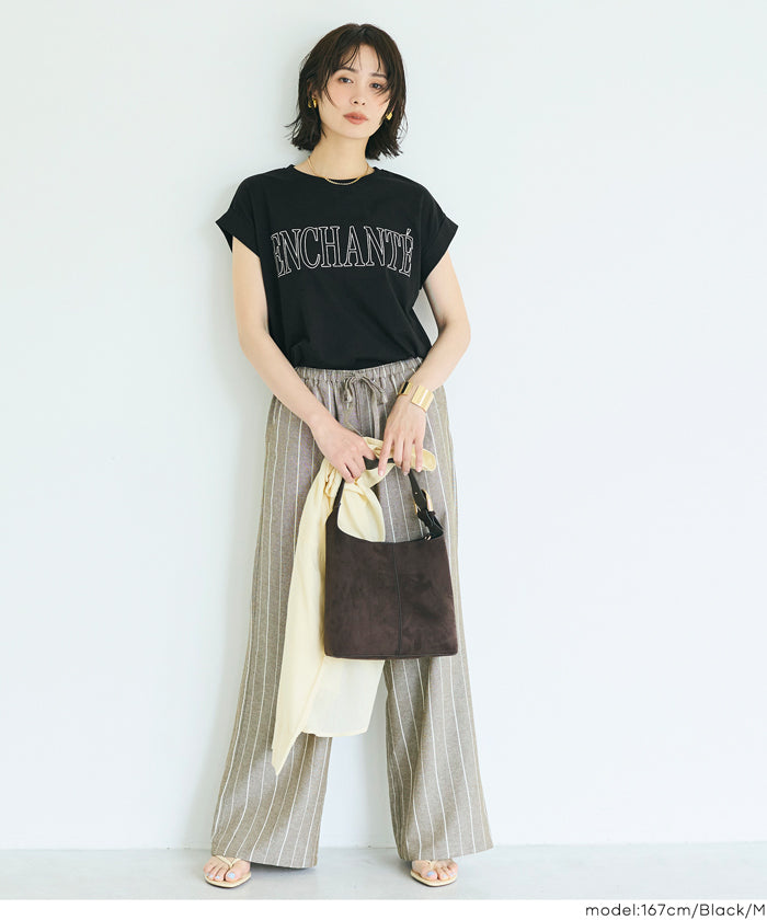 フレンチスリーブ刺繍Tシャツ レディース メール便不可 – coca公式ストア