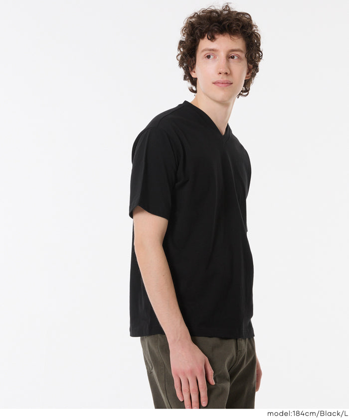 DAVOUCCIVネック半袖シャツ 黒 xxxl ベーシックVネック半袖Tシャツ メンズ レディース メール便不可 – coca