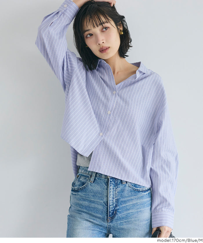 クロップドオックスシャツ レディース メール便不可 – coca公式ストア