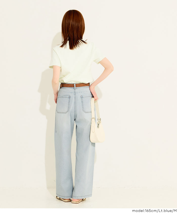 サマーデニムバギーカーブパンツ レディース メール便不可【田中里奈様
