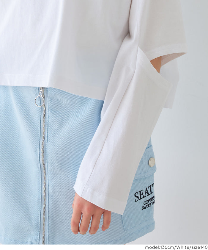 袖スリット長袖Tシャツ キッズ メール便不可 – coca公式ストア