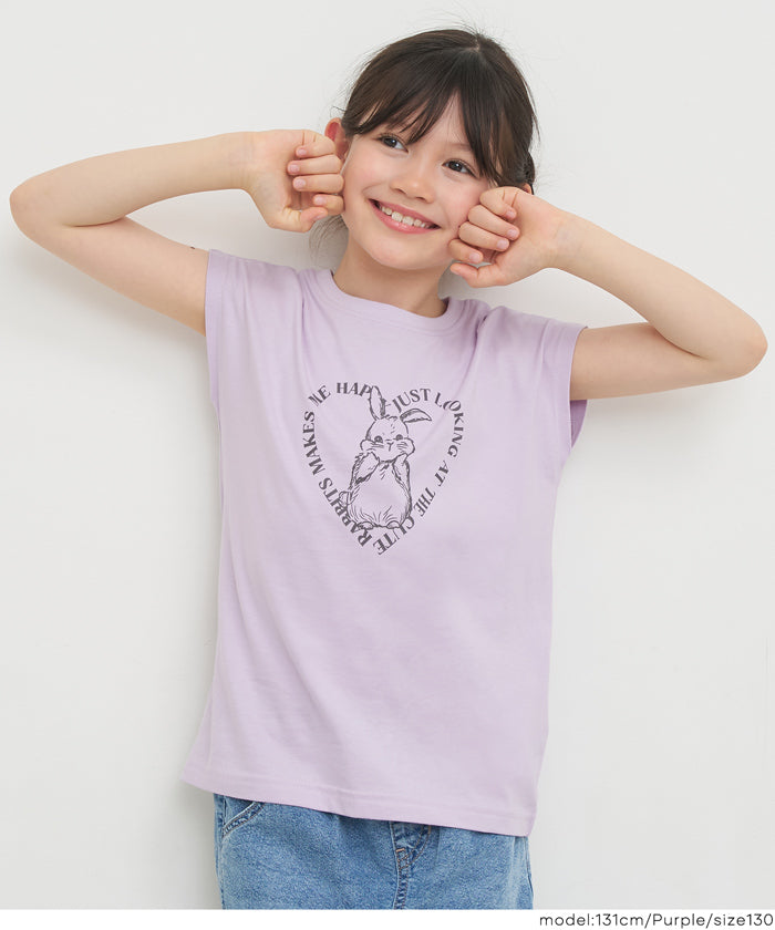 セール☆790円→590円 フレンチスリーブTシャツ キッズ メール便可