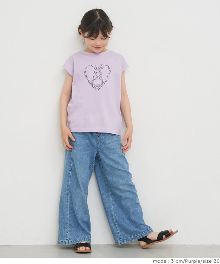 セール☆790円→590円 フレンチスリーブTシャツ キッズ メール便可