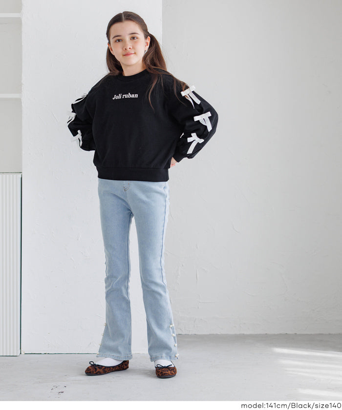 袖リボンスウェットトップス キッズ メール便不可 – coca公式ストア
