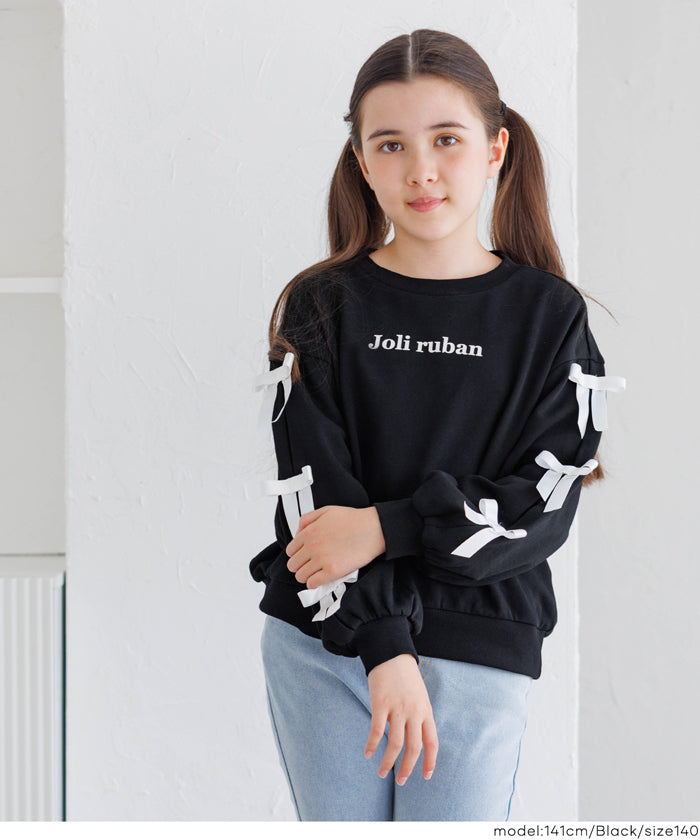 袖リボンスウェットトップス キッズ メール便不可 – coca公式ストア