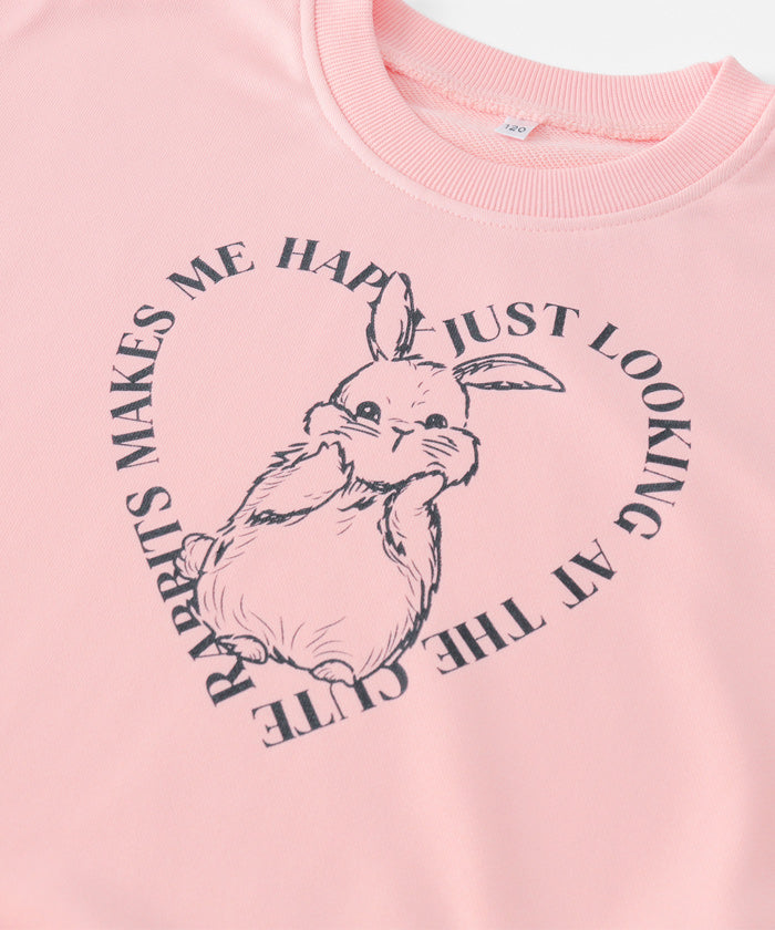 セール☆1490円→550円 ウサギイラストスウェットトップス キッズ