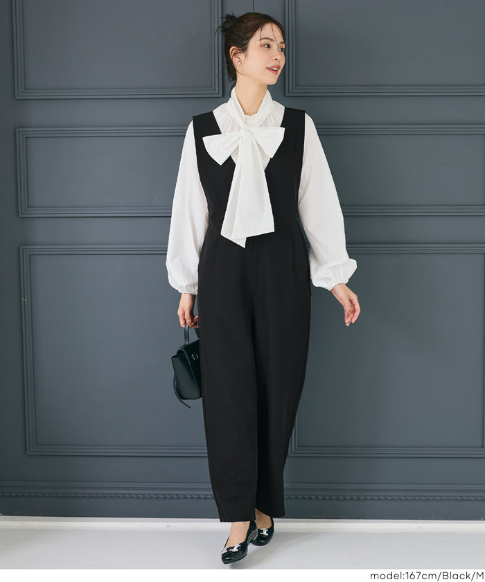 Vネックオールインワン レディース 送料無料/メール便不可 – coca公式