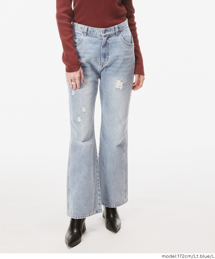 大人気d.i.a クラッシュデニム フレアデニム 24インチ フレア