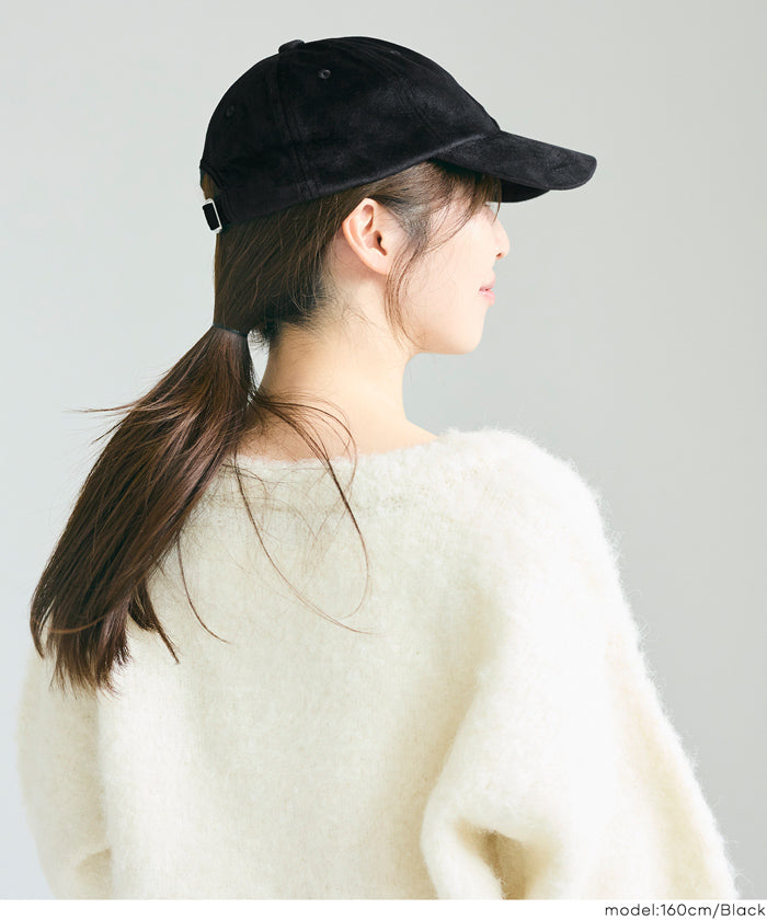 セール☆1490円→990円 ベロアロゴキャップ レディース メール便不可