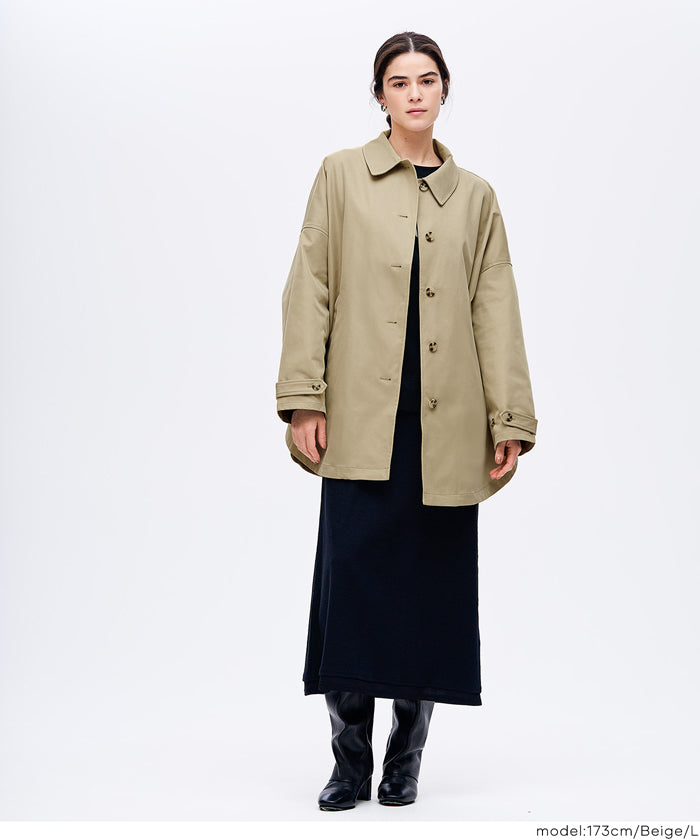ドルマンスリーブトレンチコート レディース 送料無料/メール便不可
