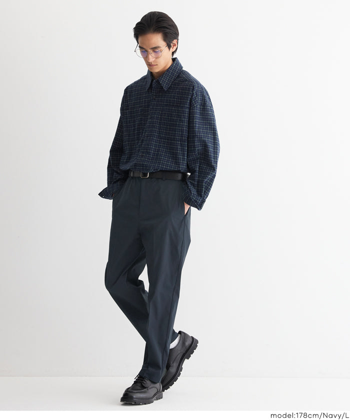 SOLIDEX ソリデックス ストレッチ ロング パンツ M ブラック ロゴ柄 SOLOTEX(R)使用ソロテックスストレートパンツ メンズ メール便不可