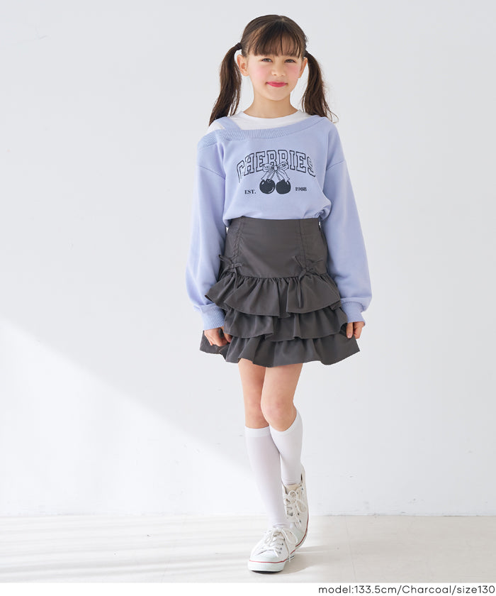 セール☆1990円→550円 ティアードミニスカート キッズ メール便不可