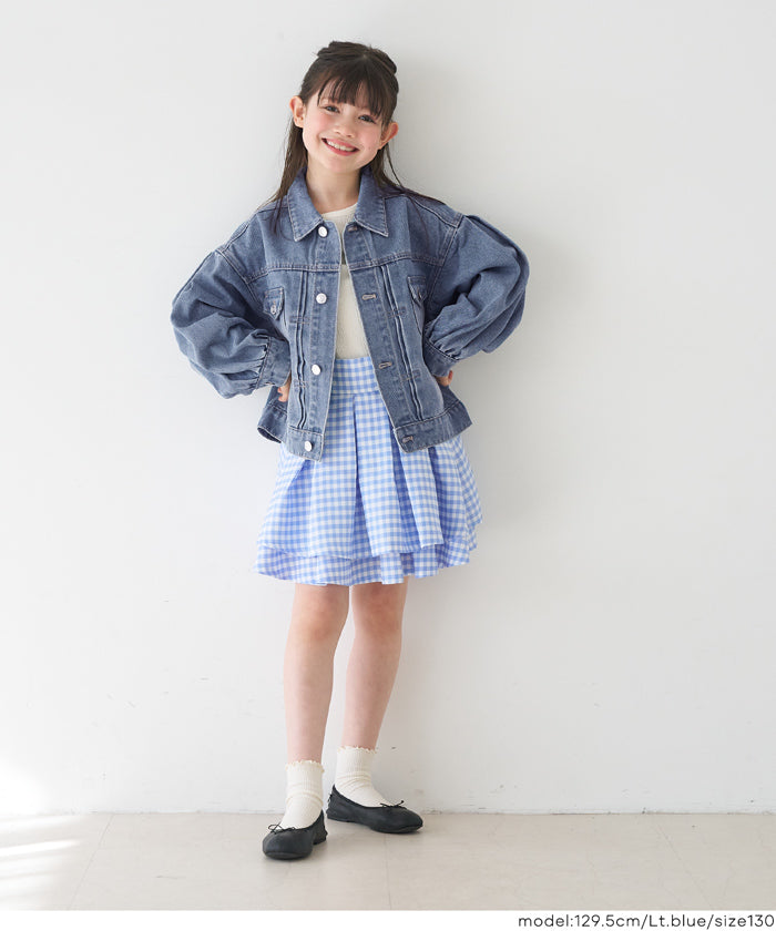 親子お揃いビッグシルエットデニムジャケット キッズ メール便不可