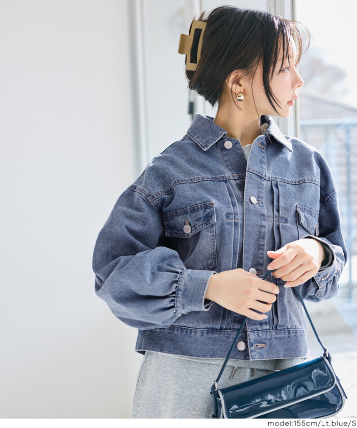 ビッグシルエットデニムジャケット レディース 送料無料/メール便不可