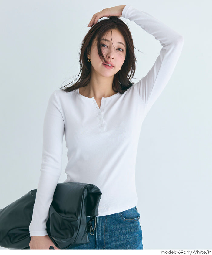 ヘンリーネックロングTシャツ レディース メール便不可 – coca公式ストア