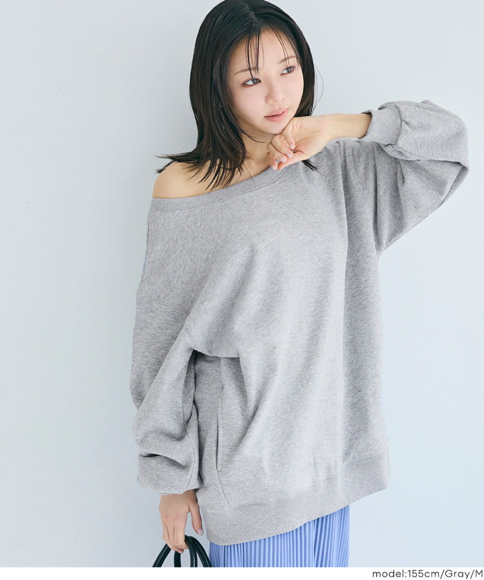 セール☆2990円→1990円 ワンショルダービッグスウェット レディース