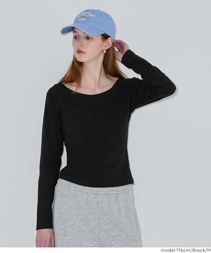 ラグランオフショルダーロングTシャツ レディース メール便不可 – coca