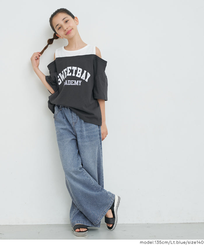 サマーデニムワイドパンツ キッズ メール便不可 – coca公式ストア