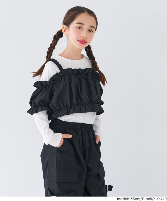 セール☆2490円→1490円 ビスチェ＆長袖Tシャツ 2点セット キッズ