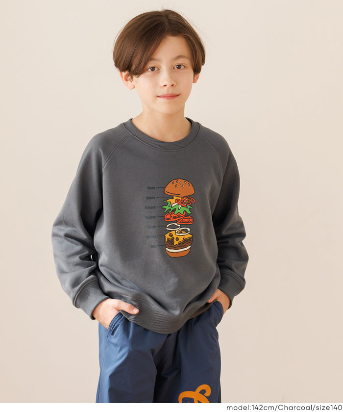 イラストラグランスウェットトップス キッズ メール便不可 – coca公式