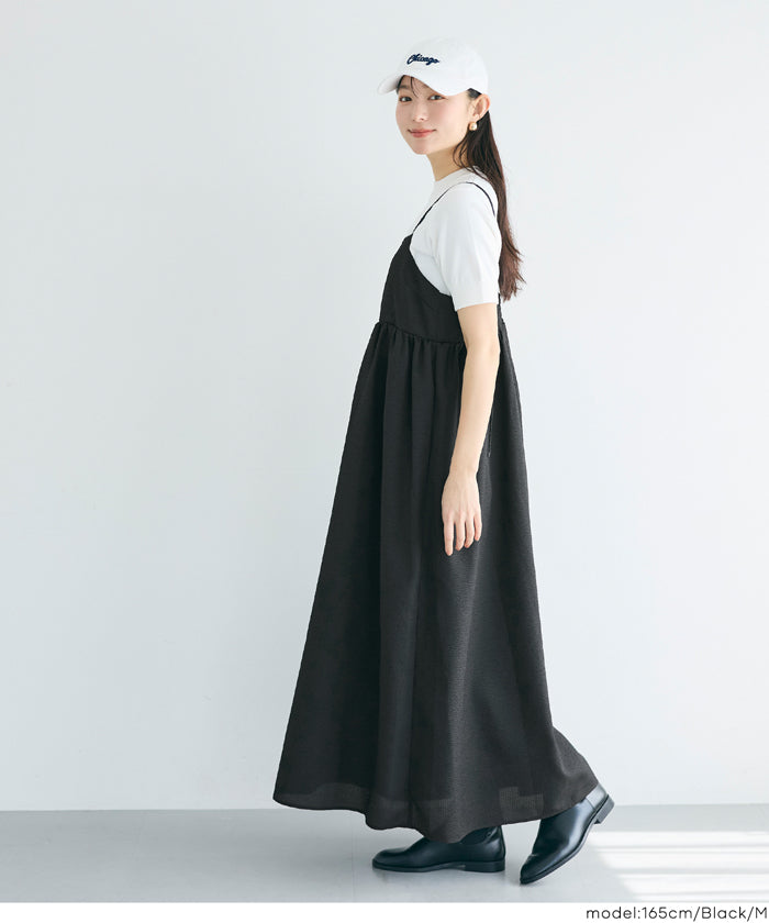 Sacai キャミワンピース ブラック 残り僅か!! sacai×ACRONYM ナイロンタフタ ミドル丈 ワンピース (sacai