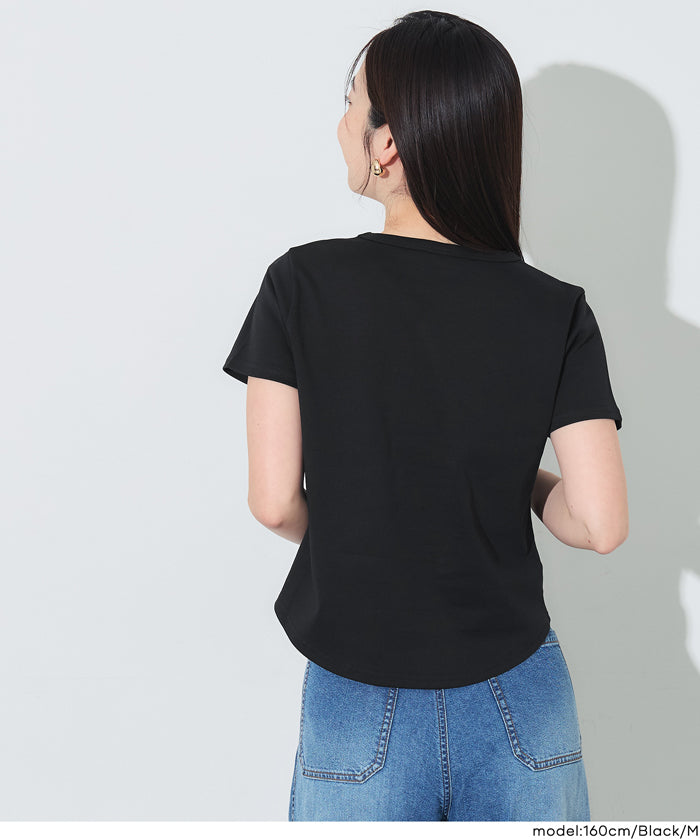 シルキースムースラウンド半袖Tシャツ レディース メール便不可 – coca