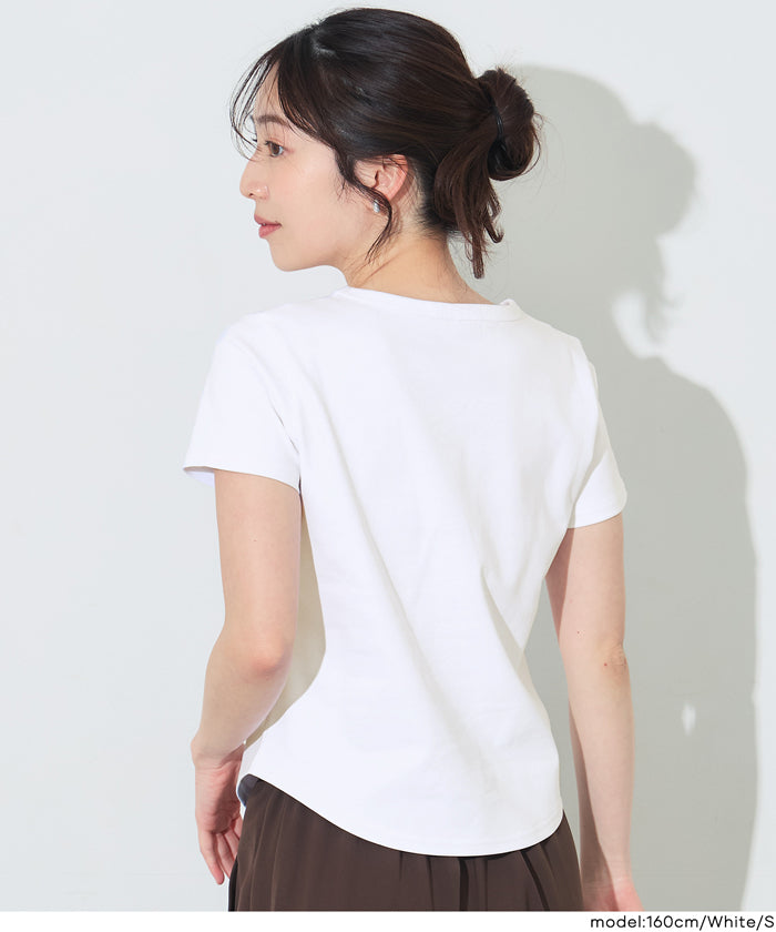 シルキースムースラウンド半袖Tシャツ レディース メール便不可 – coca