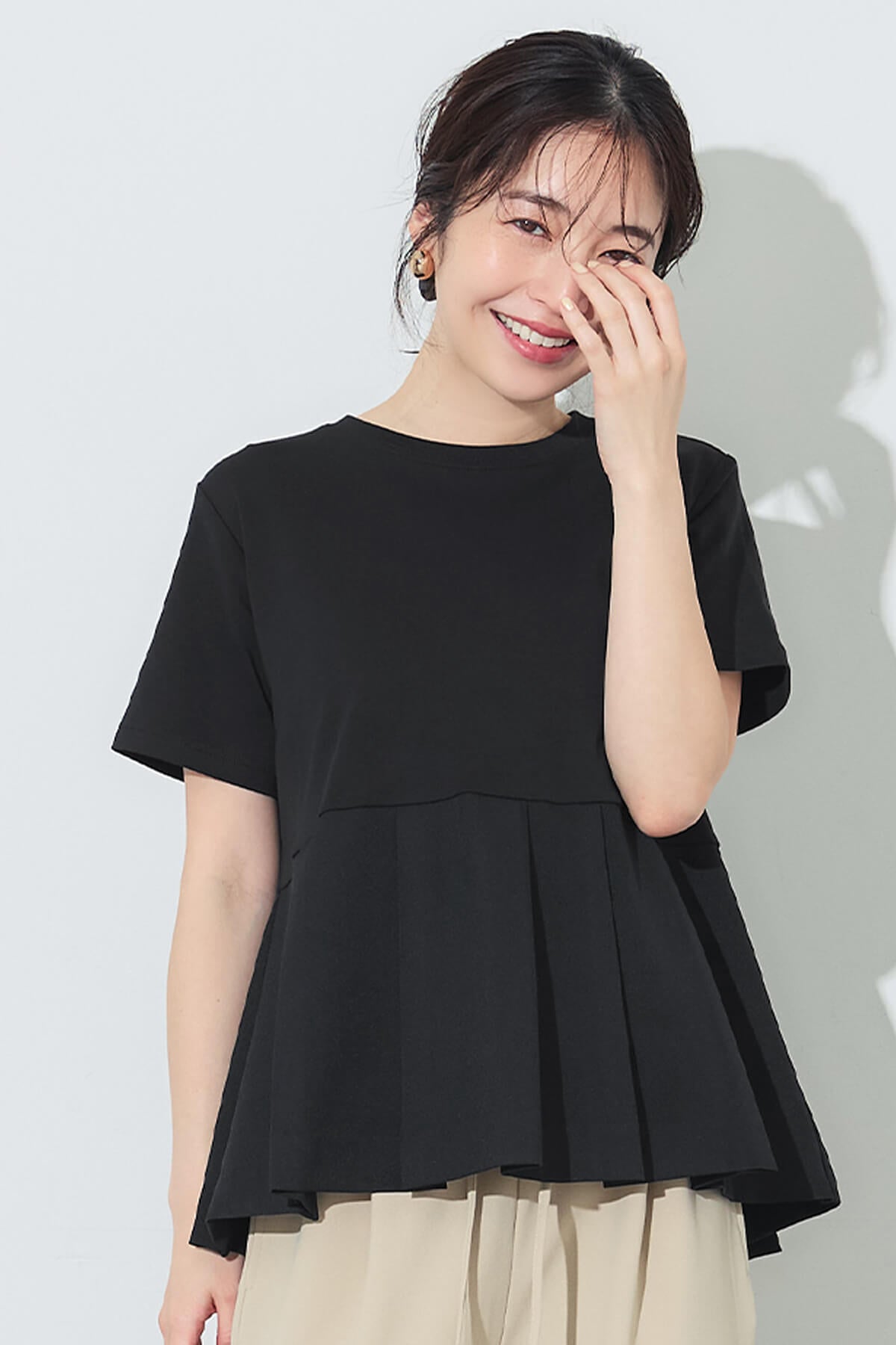 タック異素材切替Tシャツ レディース メール便不可 – coca公式ストア
