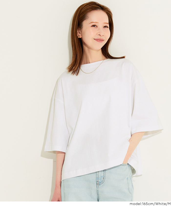 5分袖バックギャザーTシャツ レディース メール便不可 – coca公式ストア