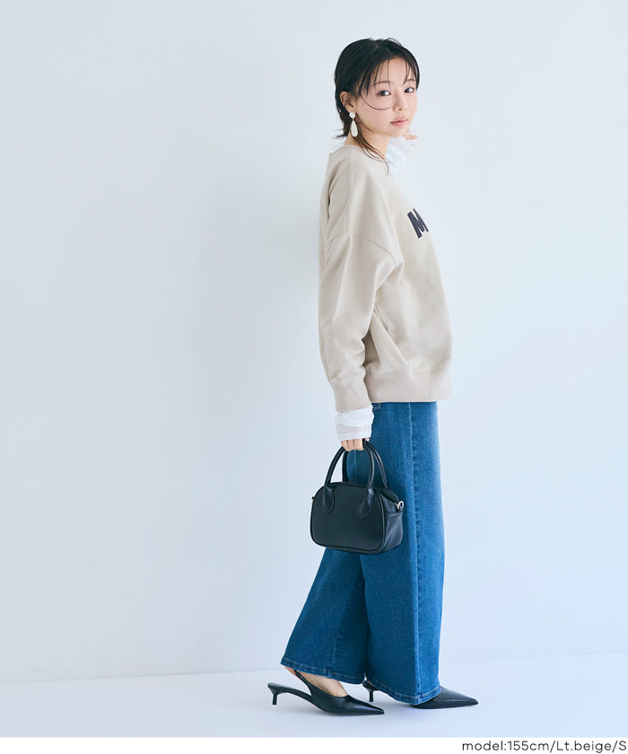 セール☆2990円→1490円 ワッペン刺繍裏毛トレーナー レディース