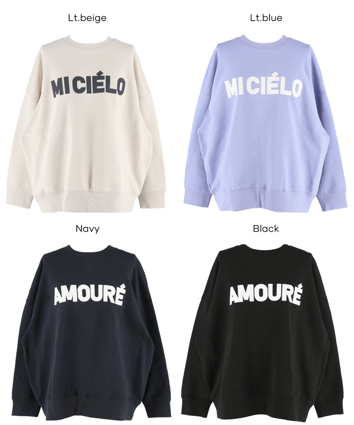 セール☆2990円→1490円 ワッペン刺繍裏毛トレーナー レディース