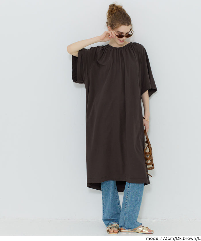 セール☆2490円→1990円 カットバックリボンギャザーワンピース