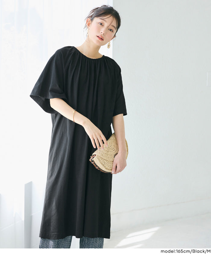 セール☆2490円→1990円 カットバックリボンギャザーワンピース