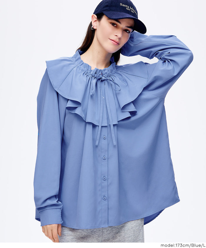 セール☆2990円→1490円 ビックカラーチュニックブラウス レディース