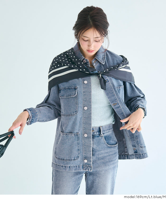 今期 新品タグ付試着のみ かぐれ デニムカバーオール サイズ1 ジャケット かぐれ（カグレ）の「デニムカバーオール（デニムジャケット）」 - WEAR