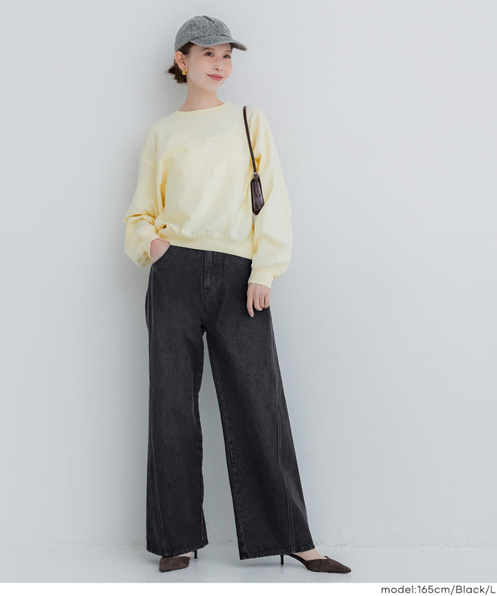 セール☆3990円→2490円 ツイストシームデニムパンツ レディース