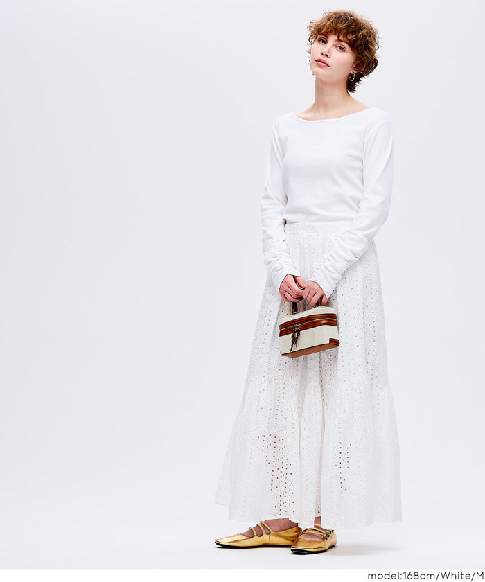 セール☆3490円→2490円 カットワークレーススカート レディース