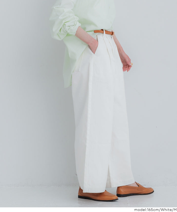 セール☆3990円→3490円 タックデニムパンツ レディース メール便不可