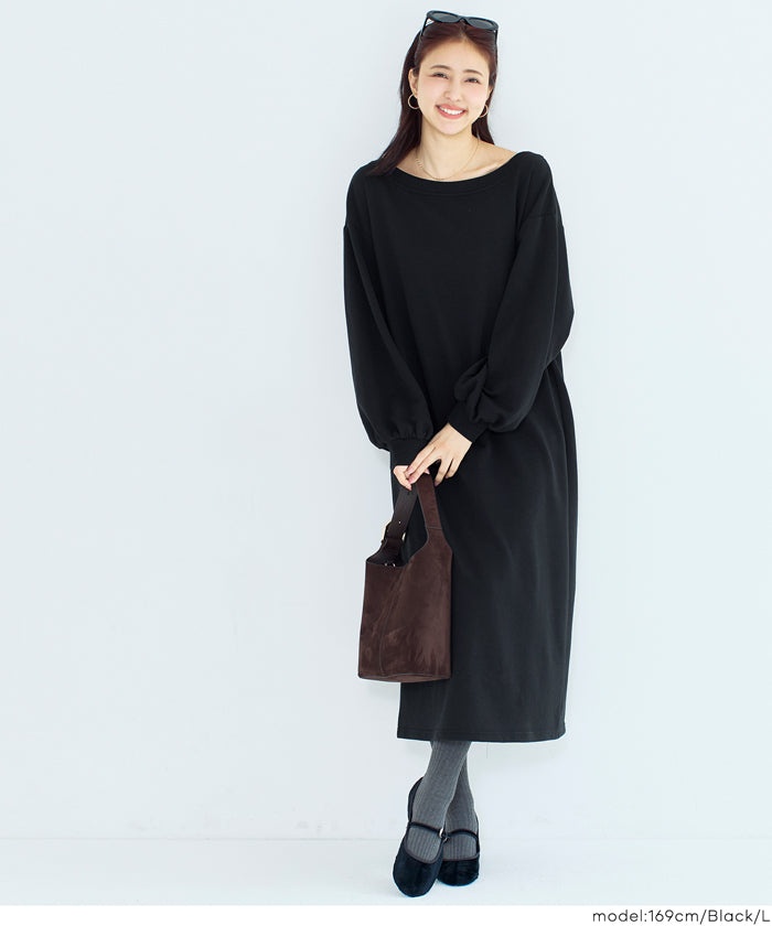 セール☆2690円→2490円 裏毛2wayオフショルダーワンピース レディース