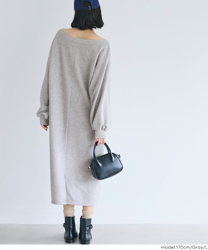セール☆2690円→2490円 裏毛2wayオフショルダーワンピース レディース