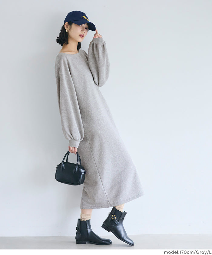 セール☆2690円→2490円 裏毛2wayオフショルダーワンピース レディース