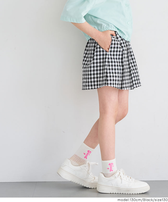 セール☆1990円→1290円 ギンガムチェックプリーツスカート キッズ