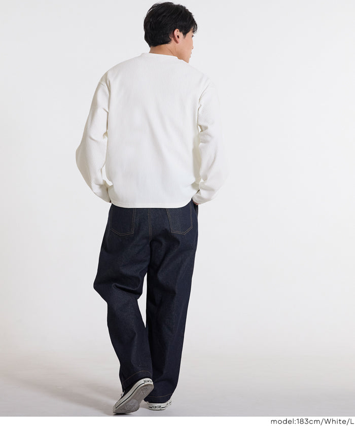 セール☆2490円→1990円 EAZY TEX ワッフルロンT メンズ メール便不可