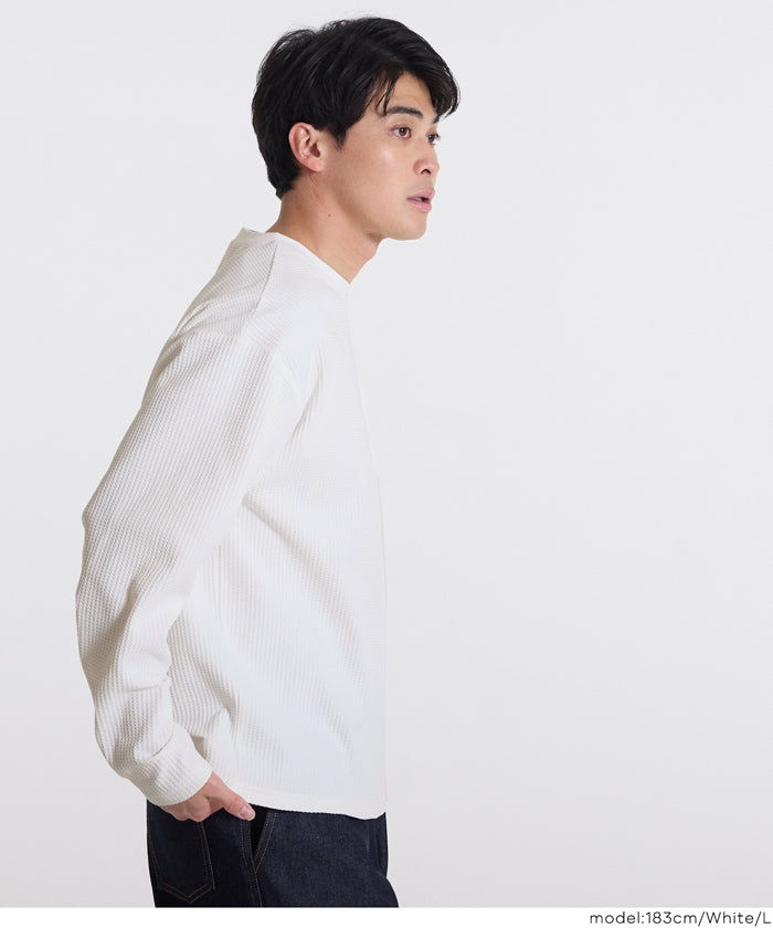 セール☆2490円→1990円 EAZY TEX ワッフルロンT メンズ メール便不可