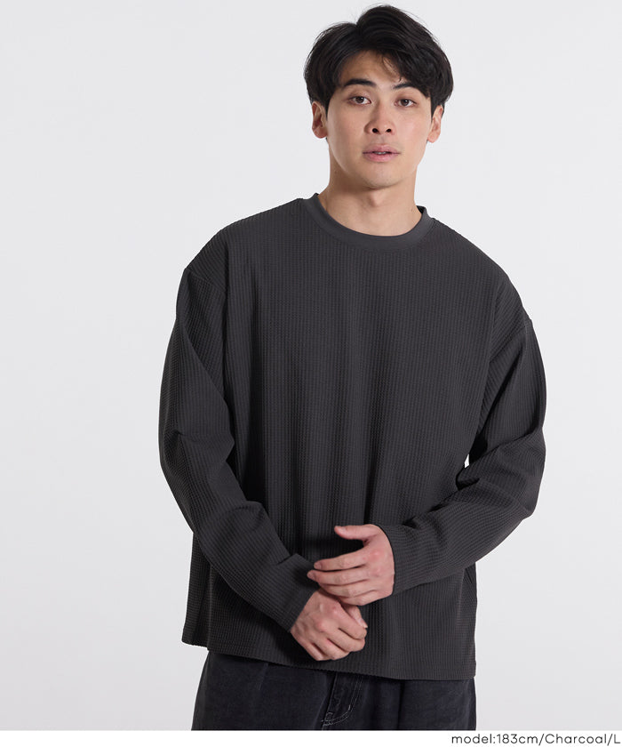 セール☆2490円→1990円 EAZY TEX ワッフルロンT メンズ メール便不可