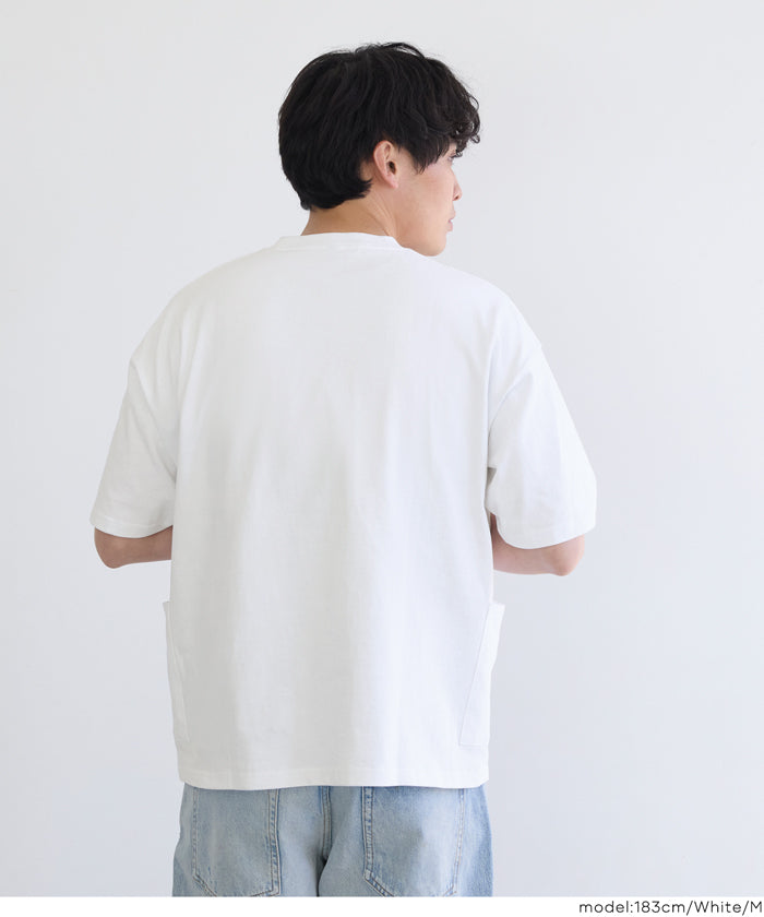 ヘビーウェイト裾ダブルポケットTシャツ メンズ レディース メール便