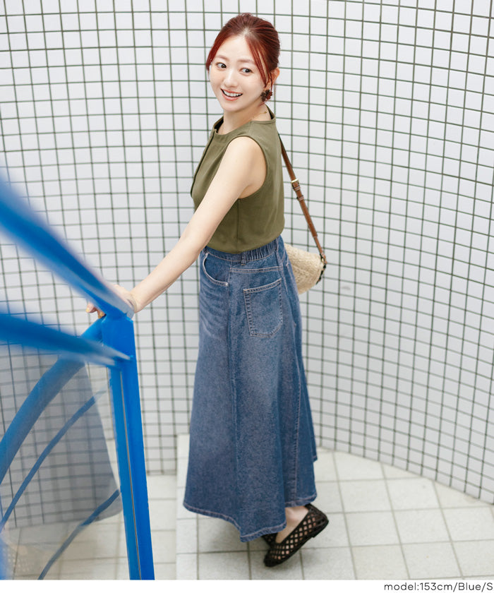 ◾️kaoさま専用◾️ベーシックフレアレギンス、イレギュラーヘムTee 2点 予約7/16頃発送】サマーデニムフレアスカート レディース メール便不可
