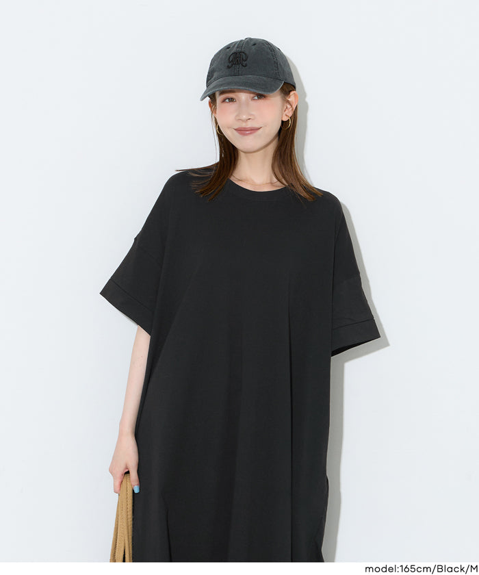 セール☆2490円→1990円 コットンワイドワンピース レディース メール